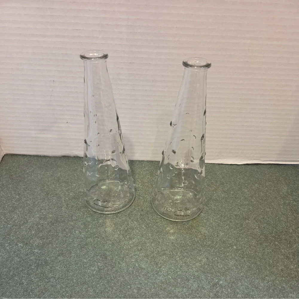 SET OF 2 IKEA GLASS BUD VASES #15234 7 1/8